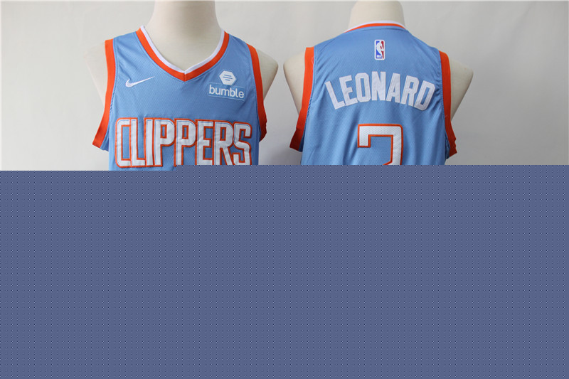 Men Los Angeles Clippers #2 Leonard blue Game Nike NBA Jerseys2